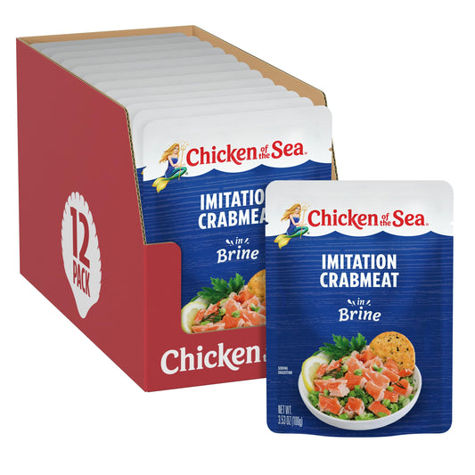 Chicken of the Sea Imitation Crabmeat in Brine, 3.53 oz. Packet (Box of 12)