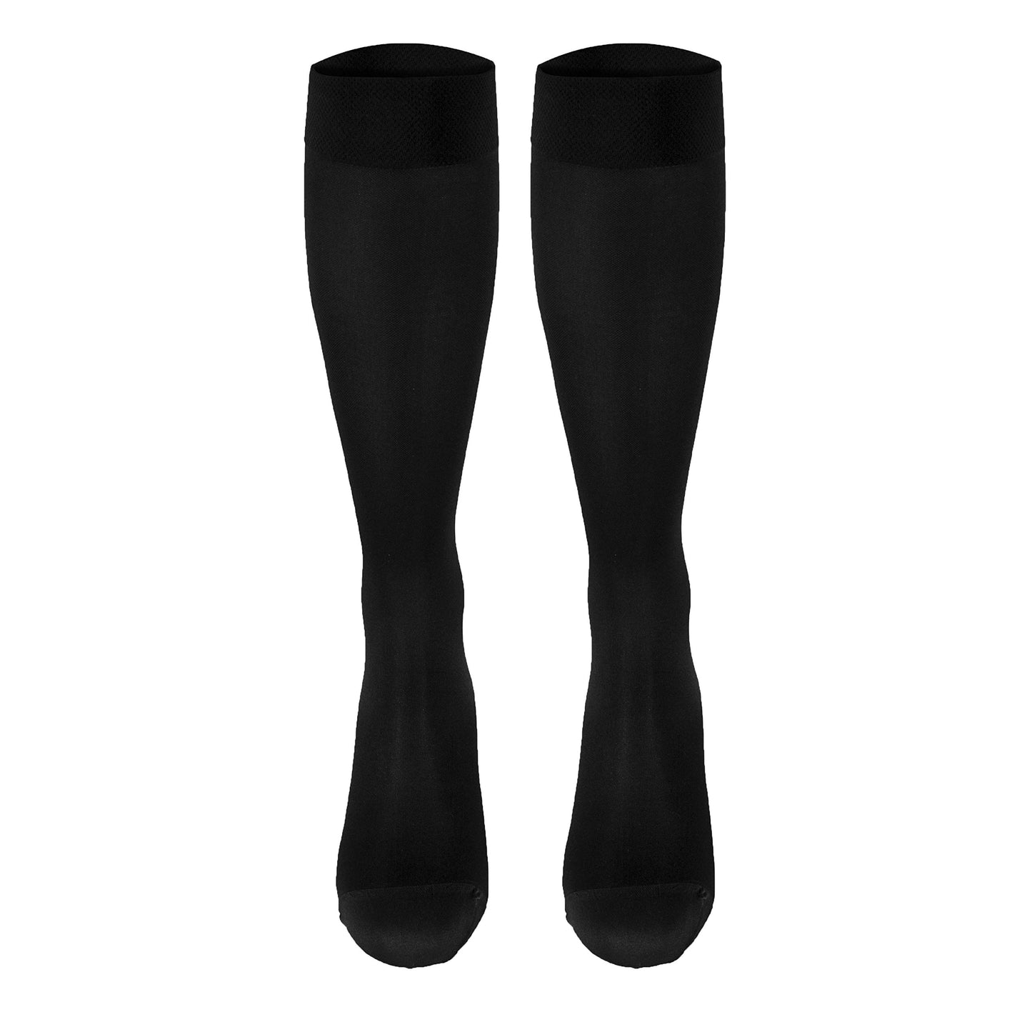 Truform Women's Compression Stockings, 20-30 mmHg, Knee High Length, Closed Toe, Opaque, Black, X-Large