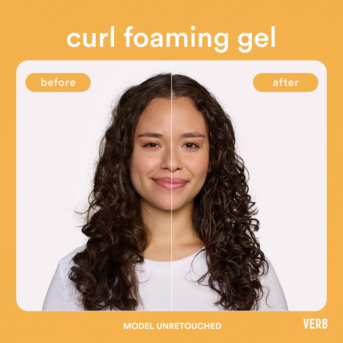 VERB Curl Foaming Gel – Frizz Control Foaming Gel - For Waves, Curls and Coils - Defines + Enhances for Medium Hold – Vegan, No Parabens or Harmful Sulfates
