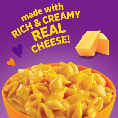 Annie's Deluxe Shells and Aged Cheddar, Pasta and Cheese Sauce, Mac and Cheese Made with Organic Pasta, Dinner Side or Snacks, 11 oz (Pack of 12)