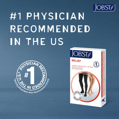 JOBST Relief 20-30 mmHg Compression Stockings, Waist High Pantyhose, Closed Toe, X-Large, Beige