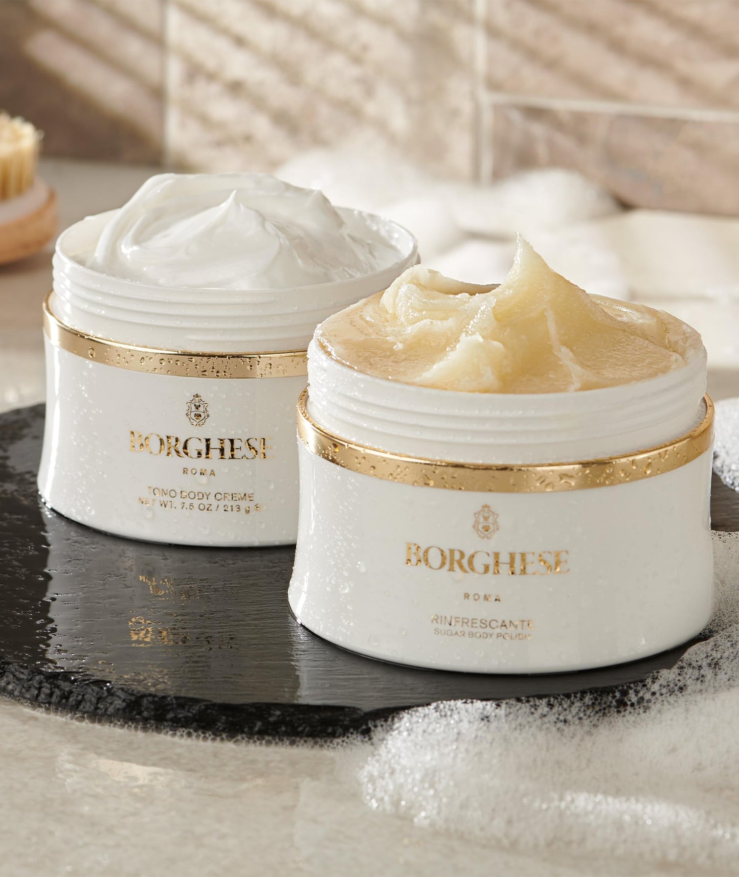 Borghese Rinfrescante Sugar Body Polish -Body Exfoliator & Sugar Scrub for Skin Care- 8.0 Fl Oz