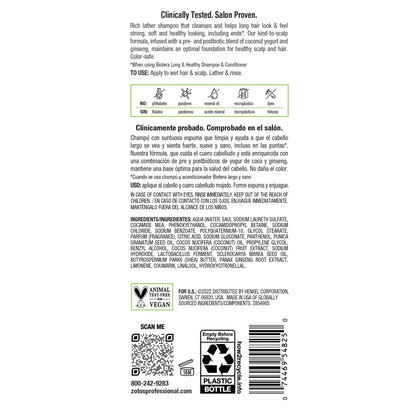 Biotera Long & Healthy Strengthening Shampoo | Strengthens Long, Growing Hair | Microbiome Friendly | Vegan & Animal Test Free | Paraben Free | Color-Safe