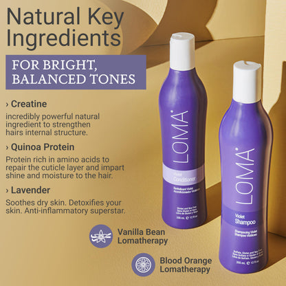 Loma Hair Care Violet Duo: Shampoo and Conditioner