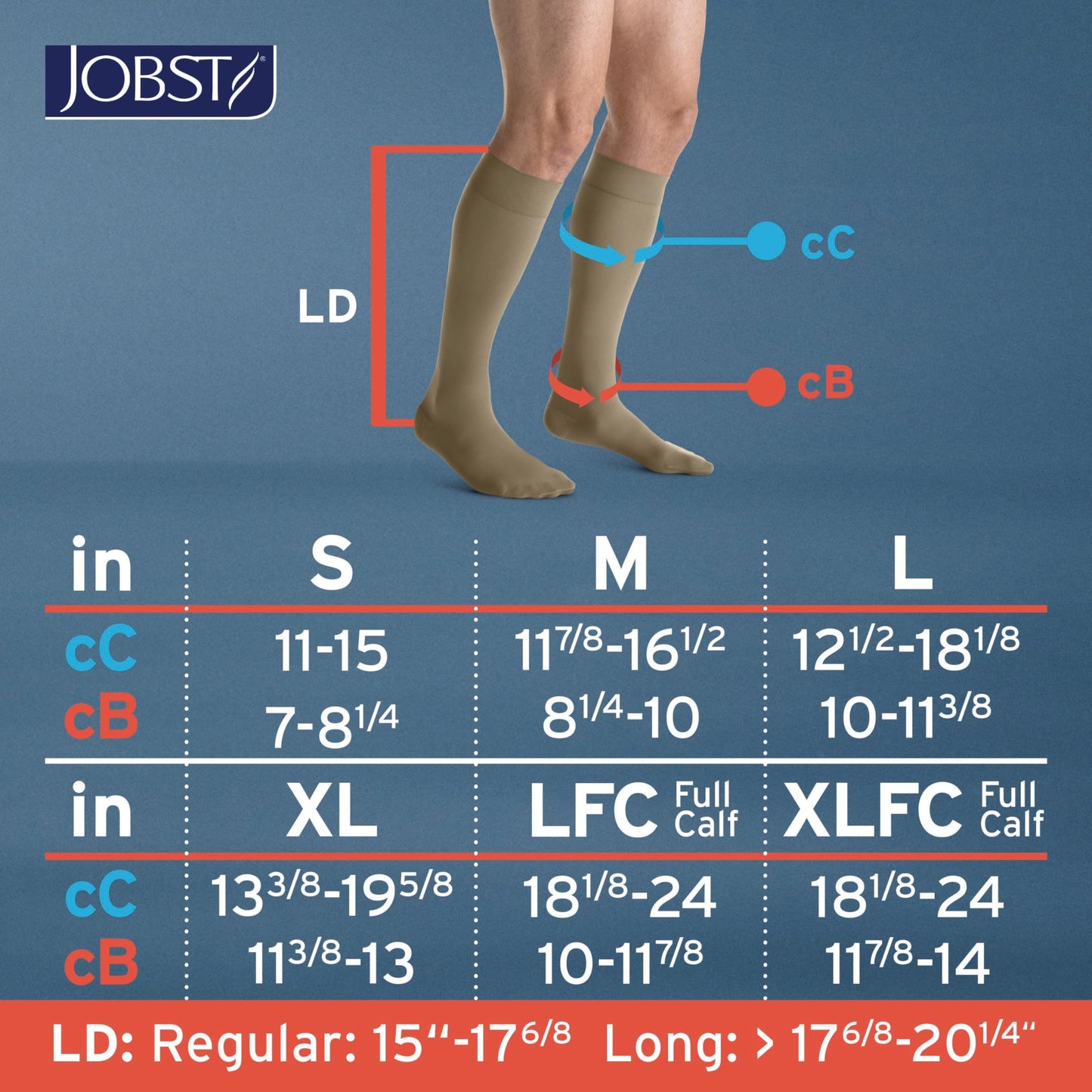JOBST forMen Compression Socks 15-20 mmHg Knee High, with SoftFit Band, Closed Toe, Khaki, Large