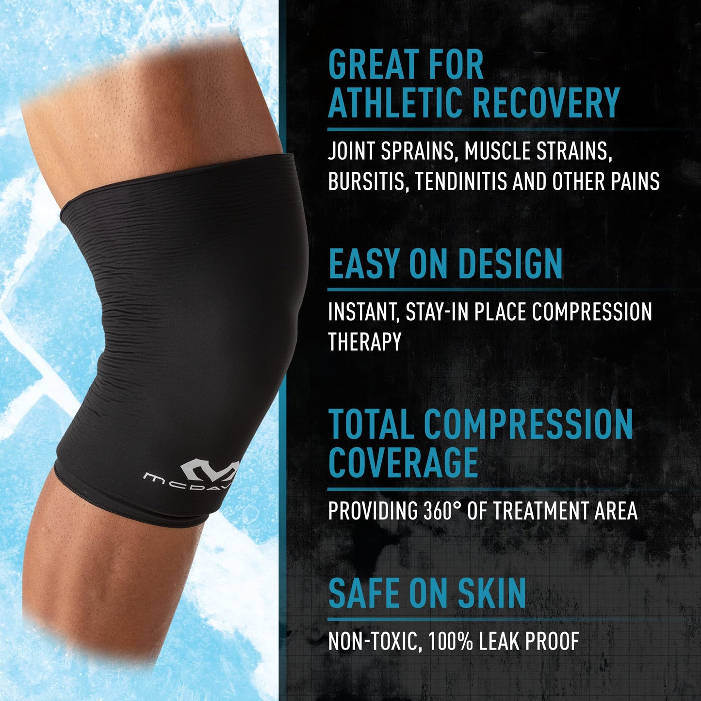 McDavid Knee/Thigh Ice & Hot Therapy Compression Sleeve, Injury Recovery