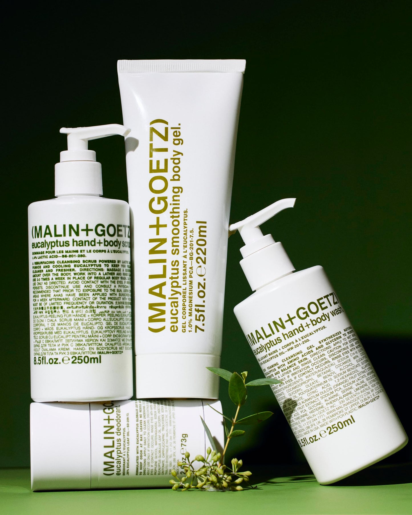 MALIN+GOETZ Eucalyptus Smoothing Body Gel | Restorative Gel-to-Water Serum with Magnesium PCA, Urea + Phytic Acid | Improves Texture, Smoothness + Barrier Function | Vegan + Cruelty-Free (7.5 Fl Oz.)