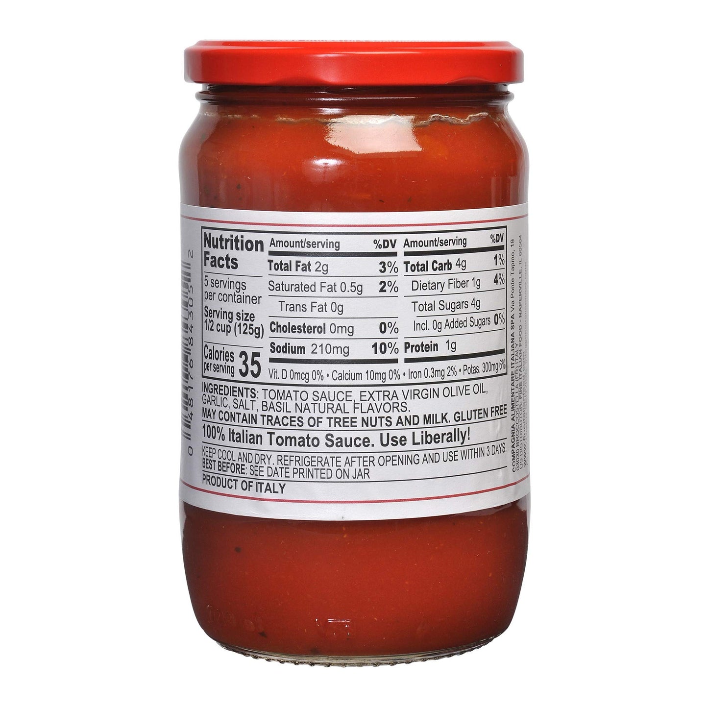 Mantova Italian Tomato Basil Sauce 24 ounce (Pack of 2), 100% Italian Tomatoes, Great Taste