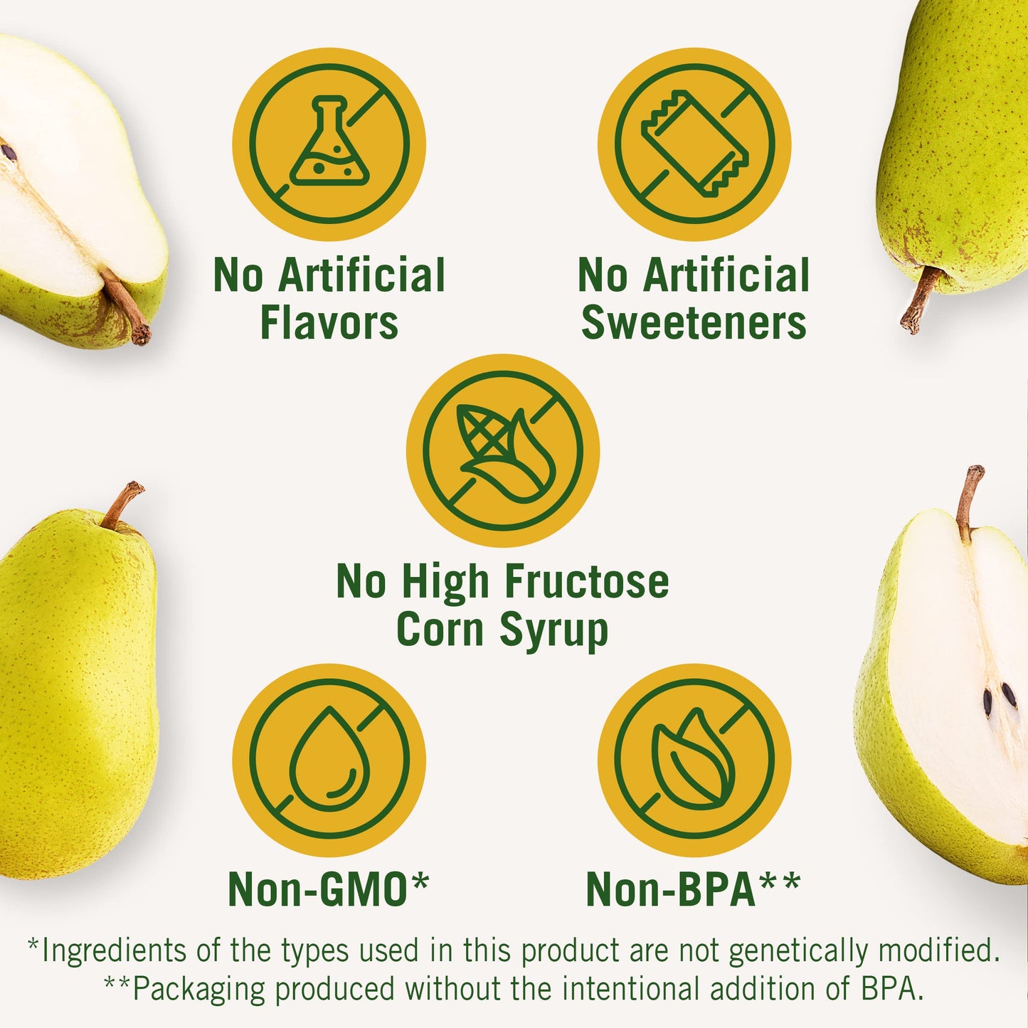 Del Monte Diced Pears Fruit Cups in 100% Juice, 4 oz Cups, Pack of 24