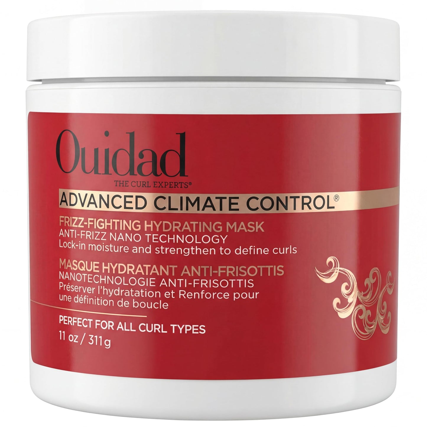 Ouidad Advanced Climate Control Hydrating Hair Mask 11oz | Frizz Control Curl Treatment with Vitamin C & Castor Oil | Anti-Humidity Repair for Curly, Wavy & Coily Hair