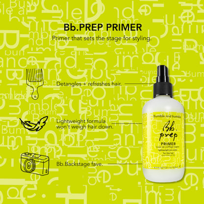 Bumble and bumble. Prep Detangling Hair Primer | Lightweight Pre-Styler | Refreshes | For Fine to Medium Wavy, Straight Hair Types, 8.5 Fl Oz