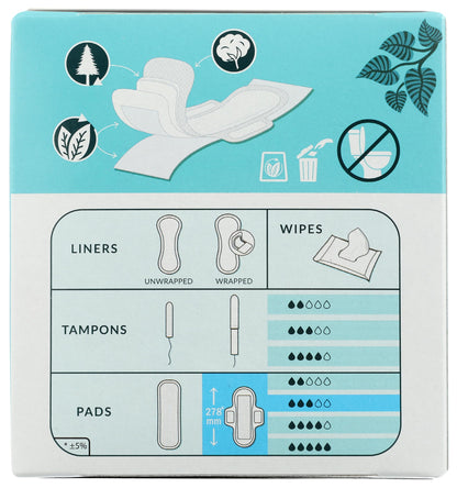 Natracare, Pads Ultra Super with Wings, 12 Count
