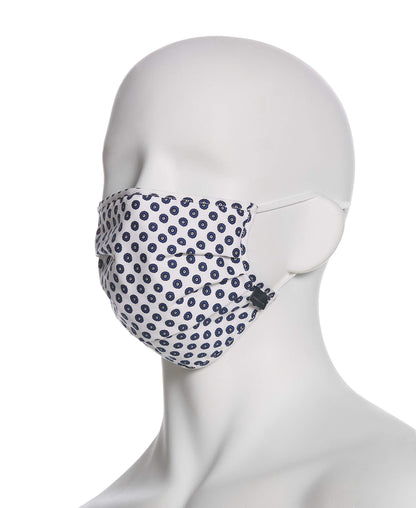 Perry Ellis Standard Reusable Pleated Woven Fabric Face Masks (Pack of 3, Assorted Prints and Colors)