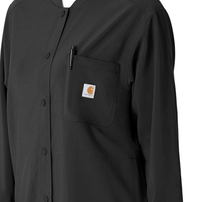 Carhartt Scrubs for Women Force Cross-Flex Shirt Jacket with 4 Pockets