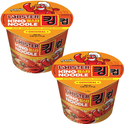 Paldo, Instant Bowl Noodles, Lobster Flavour, 110g 3.88 oz (Pack of 2)