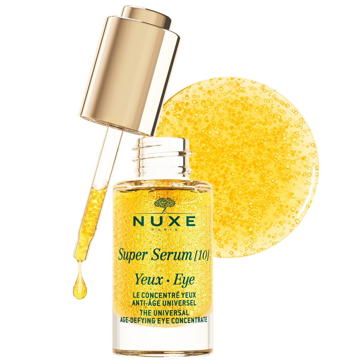 NUXE Super Serum Eye with Hyaluronic Acid and Botanical Caffeine, Anti-Aging Eye Serum, 0.5 fl oz