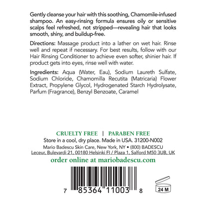 Mario Badescu Chamomile Shampoo for Oily and Sensitive Scalps | Gentle Shampoo that Clarifies and Soothes |Formulated with Chamomile Extract
