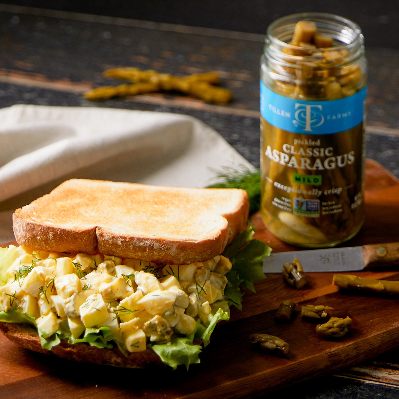 Tillen Farms Mild Pickled Asparagus, 12 oz