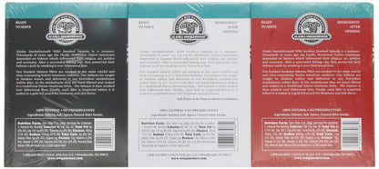 Alaska Smokehouse Trio of Smoked Salmon/Pepper Garlic/Sockeye Gift Set 4 ounce each