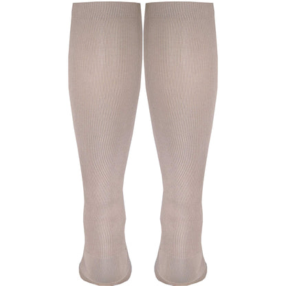 Truform Compression Socks, 15-20 mmHg, Men's Dress Socks, Knee High Over Calf Length, Tan, Medium