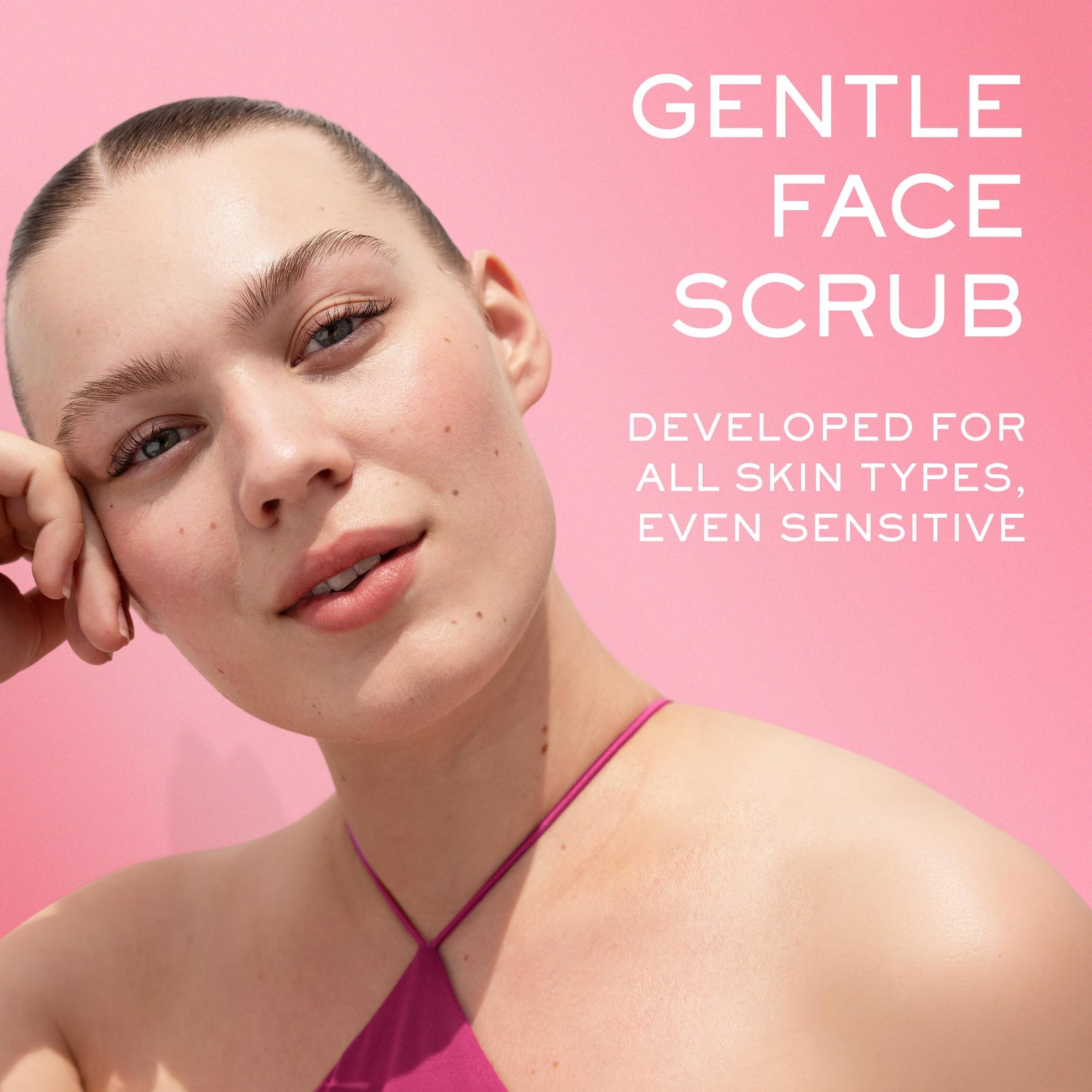 NUXE Very Rose Radiance Face Scrub with Floral Water. Gentle Exfoliating Care that Cleans Deeply for Soft, Smooth, Hydrated Skin. Suitable for Sensitive Skin, 2.5 Fl Oz