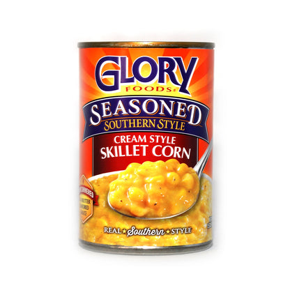 Glory Seasoned Southern Style Cream Style Skillet Corn, 15 Ounces, (Pack of 6) Bundled with JFS Recipe Card
