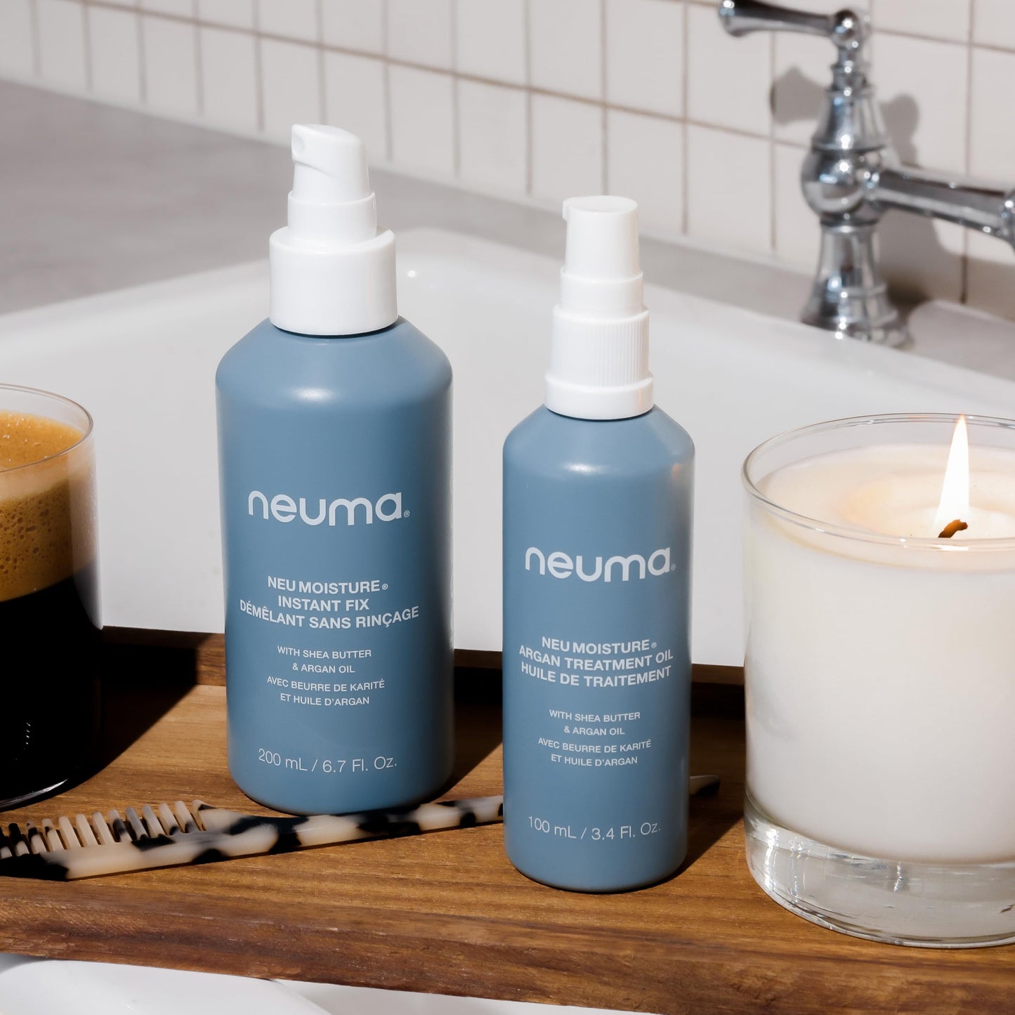 Neuma Neu Moisture Instant Fix Leave In Hair Treatment Spray 6.7Fl. Oz. Detangles, Nourishes, Protects, Kalette, Coconut, and Vanilla Scent