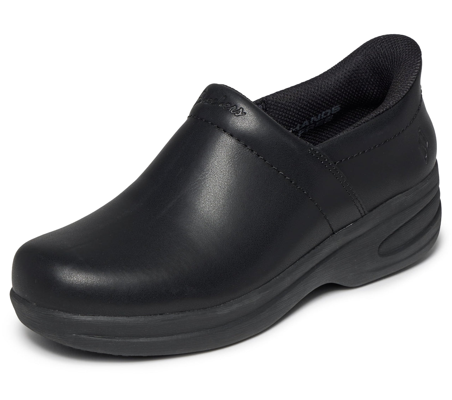Skechers Womens Ardaya Sr Leather Work Clog with Hands Free Slip-ins Technology -