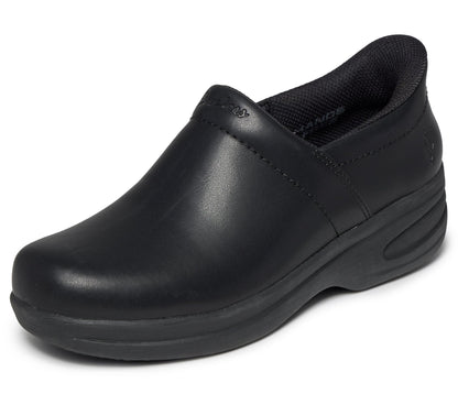 Skechers Womens Ardaya Sr Leather Work Clog with Hands Free Slip-ins Technology -