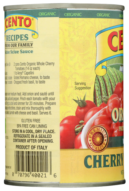 Cento Organic Cherry Tomatoes 14 oz, Pack of 4