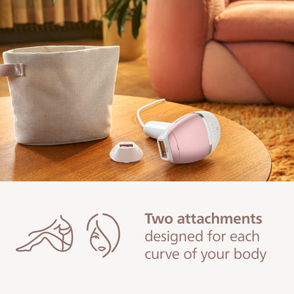 Philips Lumea 8000 Series IPL Hair Removal Device, Personal Permanent At Home Laser Hair Reduction, for Women & Men, SenseIQ Technology, 2 Attachments for Body & Face, BRI932/03