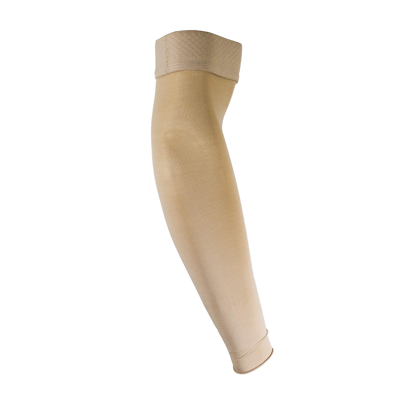 Truform Lymphedema Compression Arm Sleeve, 15-20 mmHg Post Mastectomy Support, Dot Top Grip Band, Beige, Large