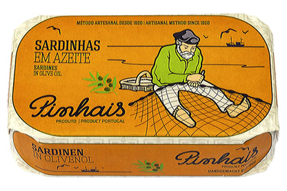 Pinhais Canned Sardines in Virgin Olive Oil, 4.4oz (Pack of 4)