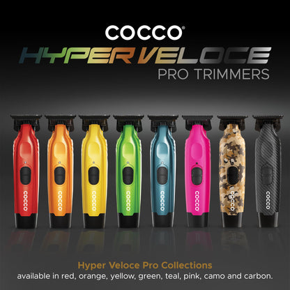 Cocco Hyper Veloce Pro Trimmer, Digital Gap Graphene Blade Edger, High-Torque Brushless BLDC Motor, Cordless, All-Metal Design, Lithium-Ion Battery, Charging Base Included (Camo)