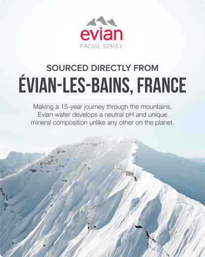 Evian Facial Spray - Hydrating Mineral Water Mist for Face & Skin - Refreshes Makeup, Sets, & Tones - Daily Skincare Essential for Hydration and Moisturizing
