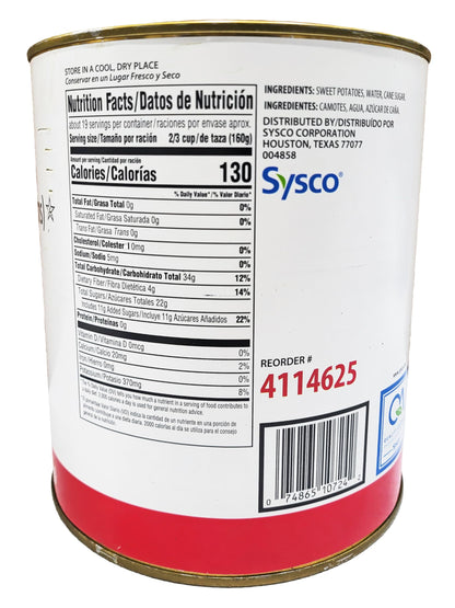 Sysco Classic Cut Yams/Sweet Potatoes | In Syurp | Kosher | 6.75 lb