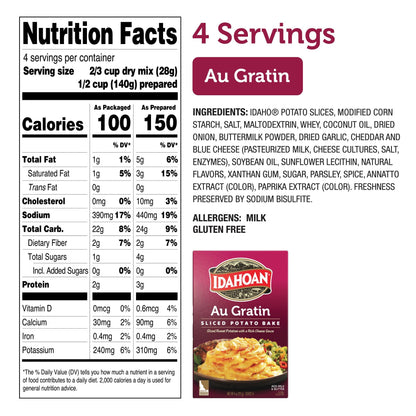Idahoan Au Gratin Homestyle Casserole, 4 oz (Pack of 12)
