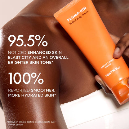 TONYMOLY Plump-kin Retinol Body Serum – Hyaluronic Acid Serum for Face & Body – Skin Tightening, Hydrating & Firming with Pumpkin Extract, Retinol – 4.05 fl oz