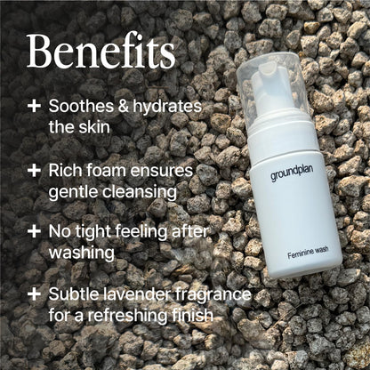 Feminine Wash 1.01 fl oz – Mild pH-Balanced Foam Cleanser for Sensitive Skin, Gentle Botanical Formula, Daily Use, Fragrance-Free