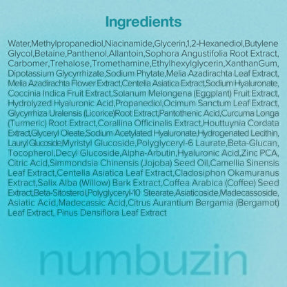 numbuzin No.1 Sheet Mask | Pantothenic B5 Hyaluronic Active Clear Mask | Calming, Soothing, Hydrating | Acne Prone Skin | Controls Excess Oil, Reduces Redness | 5 Sheets