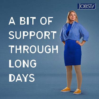 JOBST Relief 20-30 mmHg Compression Stockings, Waist High Pantyhose, Closed Toe, X-Large, Beige