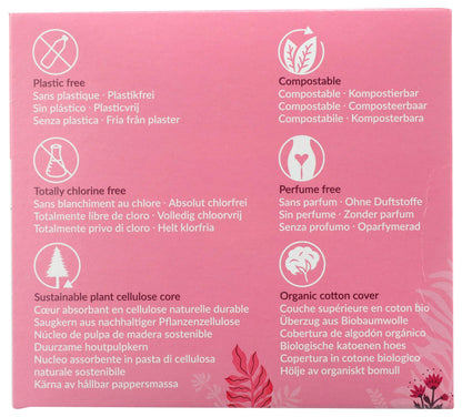 Natracare Ultra Extra Pads with Wings, Regular, Individually Wrapped, Made with Certified Organic Cotton, Ecologically Certified Cellulose Pulp and Plant Starch (1 Pack, 12 Pads Total)