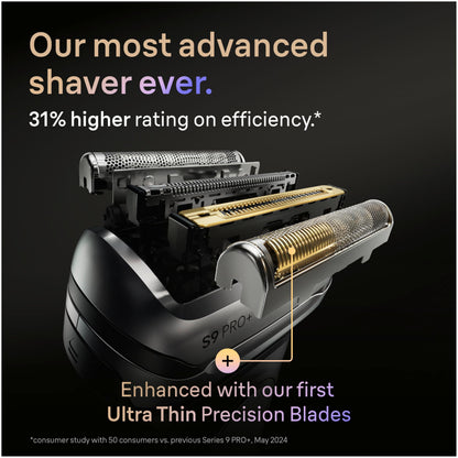 Braun Electric Razor for Men Series 9 PRO+ Electric Foil Shaver with Precision Trimmer, 6in1 SmartCare Center, Travel Powercase, 9677cc