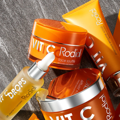 Rodial Vit C Face Soufflé 1.7 fl oz, Unique Formula for Dry/Dehydrated Skin and Shea Butter for Ultra-Hydration, Vitamin C to Boost Skin Radiance, Hyaluronic Acid for Firming and Plumping