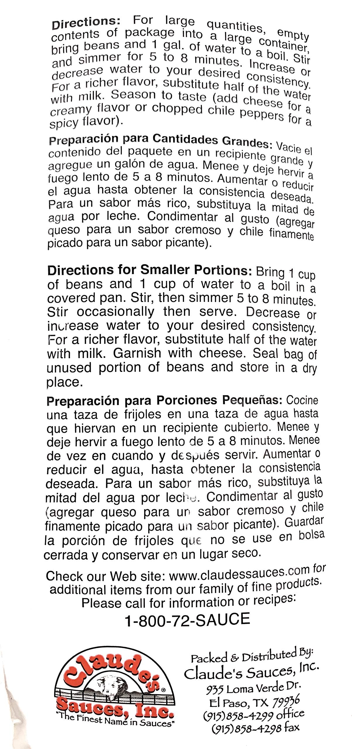 Casa Corona Instant Mexican Style (Refried Beans 3lb Bag)