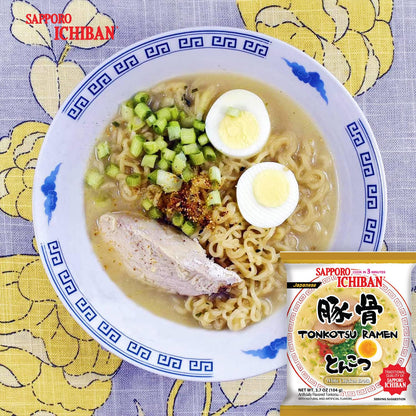 Ramen Noodles, Tonkotsu Flavor, No. 1 Tasting Japanese Instant Noodles 3.5 Oz. (3.7 Ounce (Pack of 24))