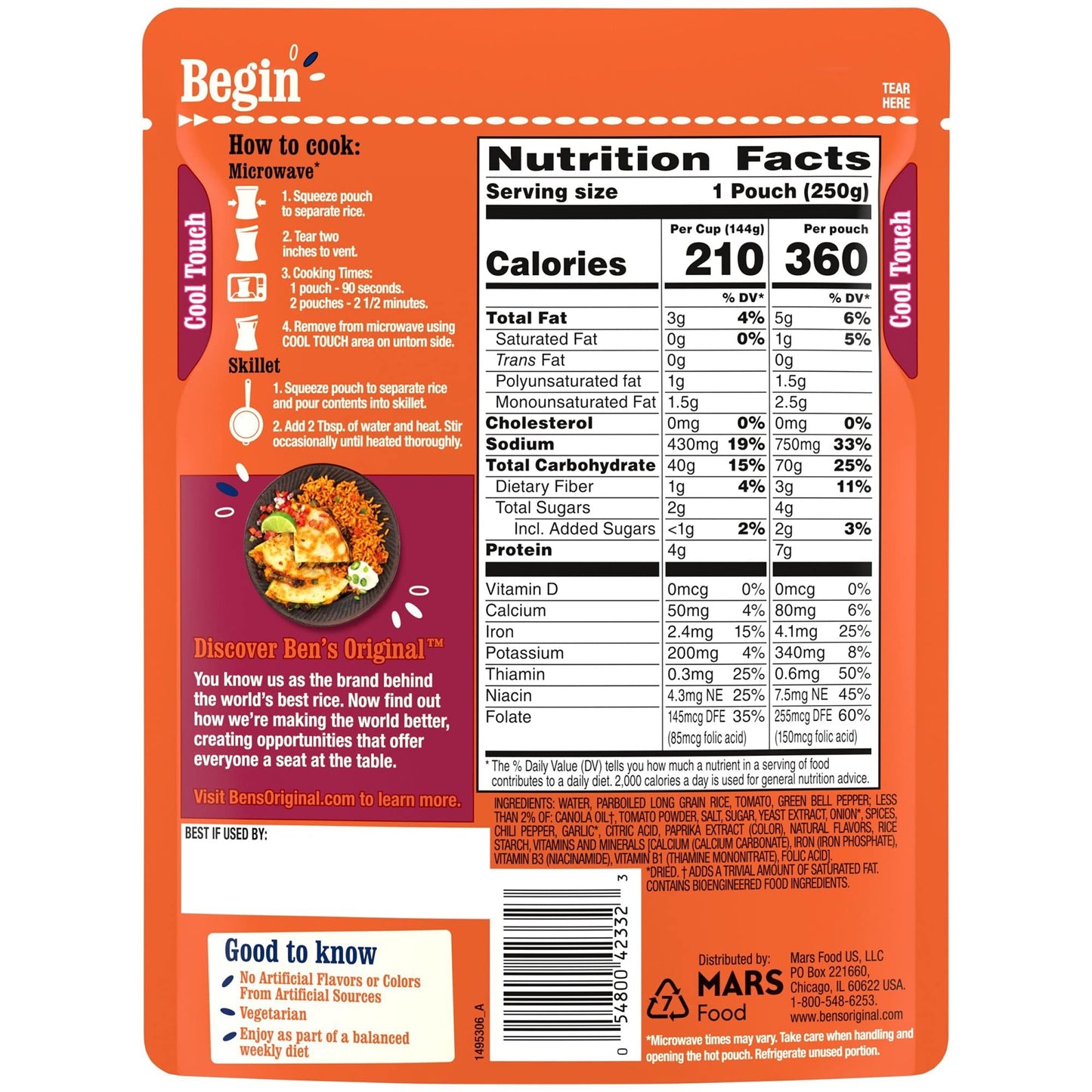 BEN'S ORIGINAL Ready Rice Spanish Style Flavored Rice, Easy Dinner Side, 8.8 OZ Pouch (Pack of 12)