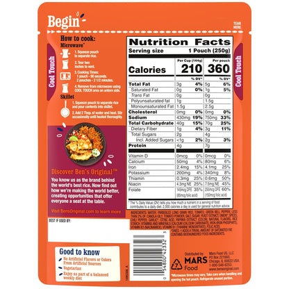 BEN'S ORIGINAL Ready Rice Spanish Style Flavored Rice, Easy Dinner Side, 8.8 OZ Pouch (Pack of 12)