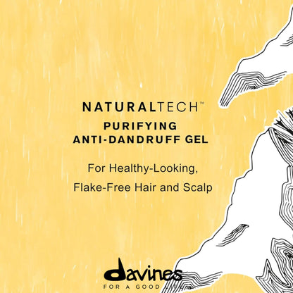 Davines Naturaltech Purifying Gel, Clarifying & Anti-Dandruff for Dandruff (Oily or Dry) - With Dandelion Phytoceuticals - Treatment for Oily or Dry Dandruff, 5.07 Fl Oz