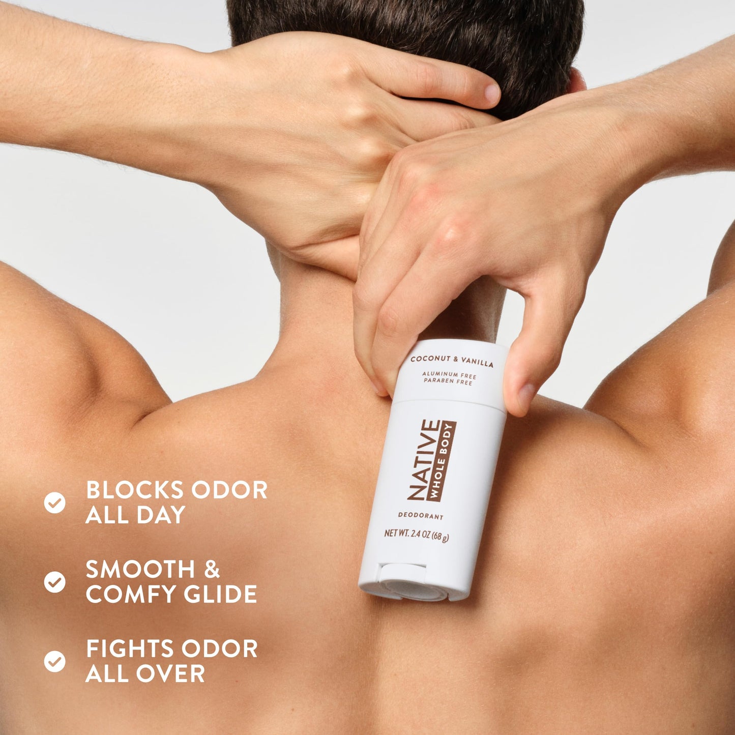 Native Whole Body Deodorant Stick Contains Naturally Derived Ingredients, Deodorant for Men and Women | 72 Hour Odor Protection, Aluminum Free with Coconut Oil and Shea Butter | Coconut & Vanilla